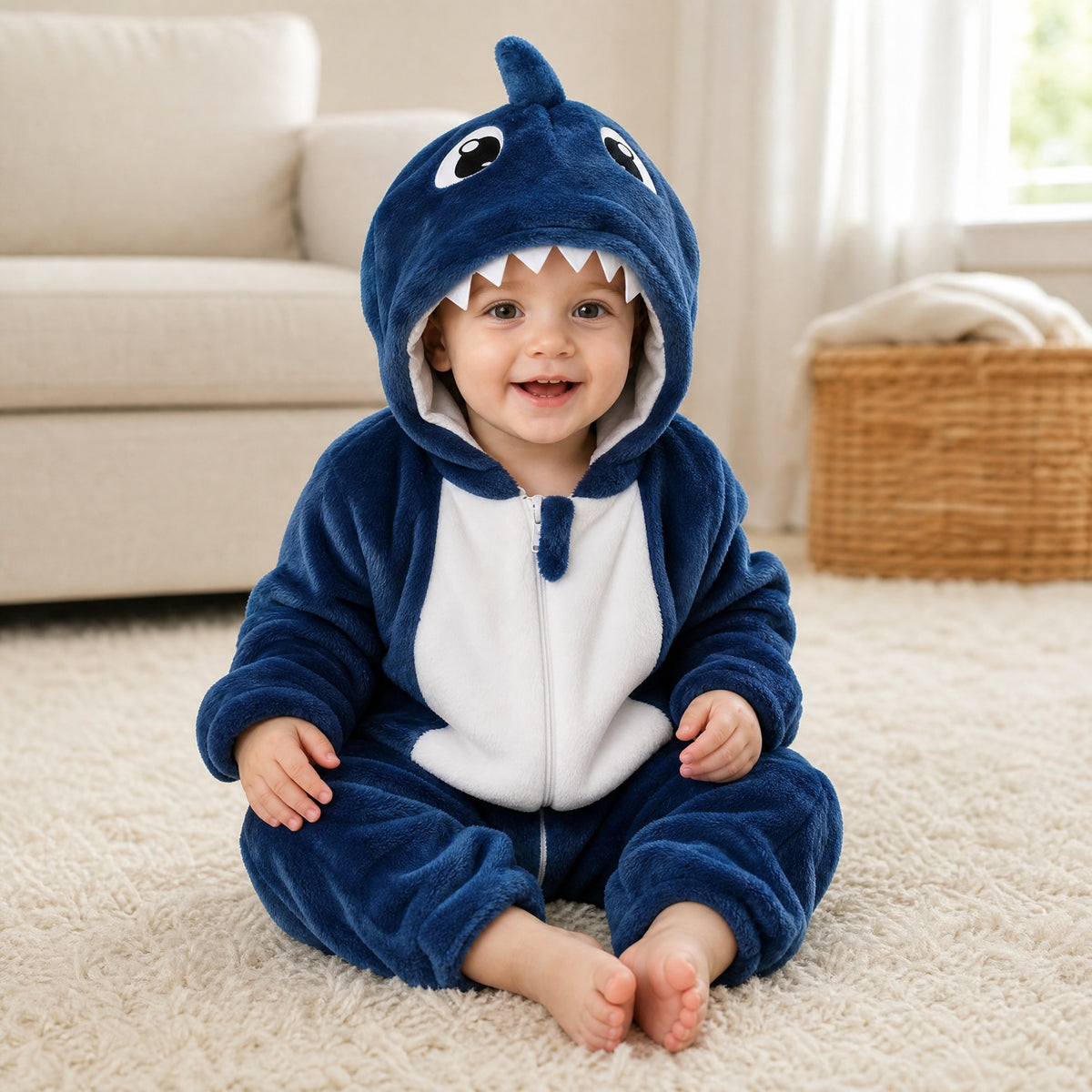Cuddly Shark – Hooded Baby Costume Onesie