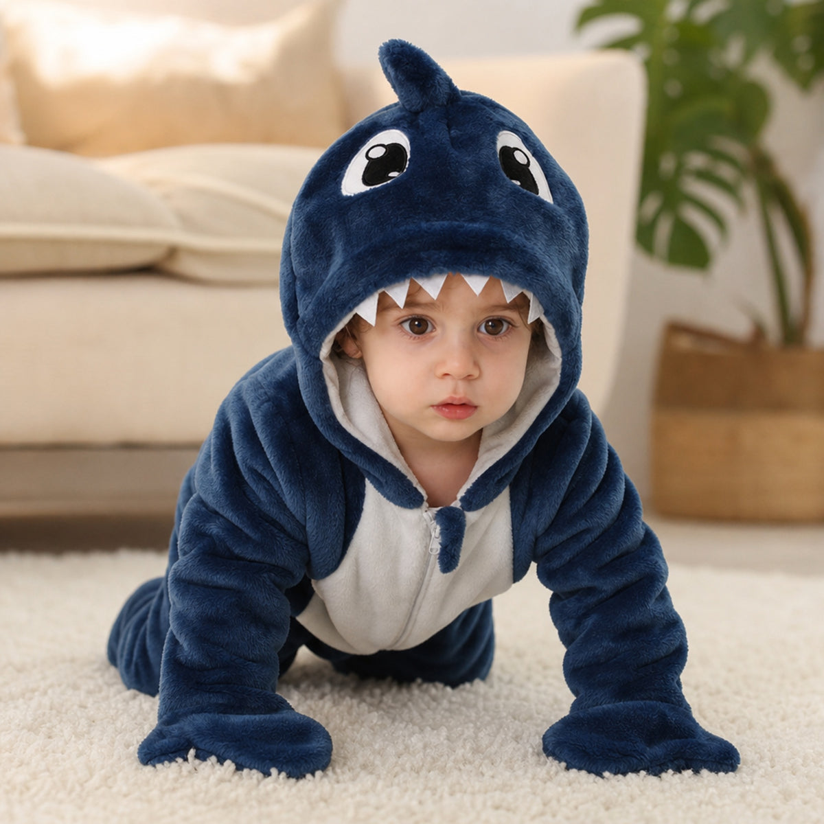 Cuddly Shark – Hooded Baby Costume Onesie