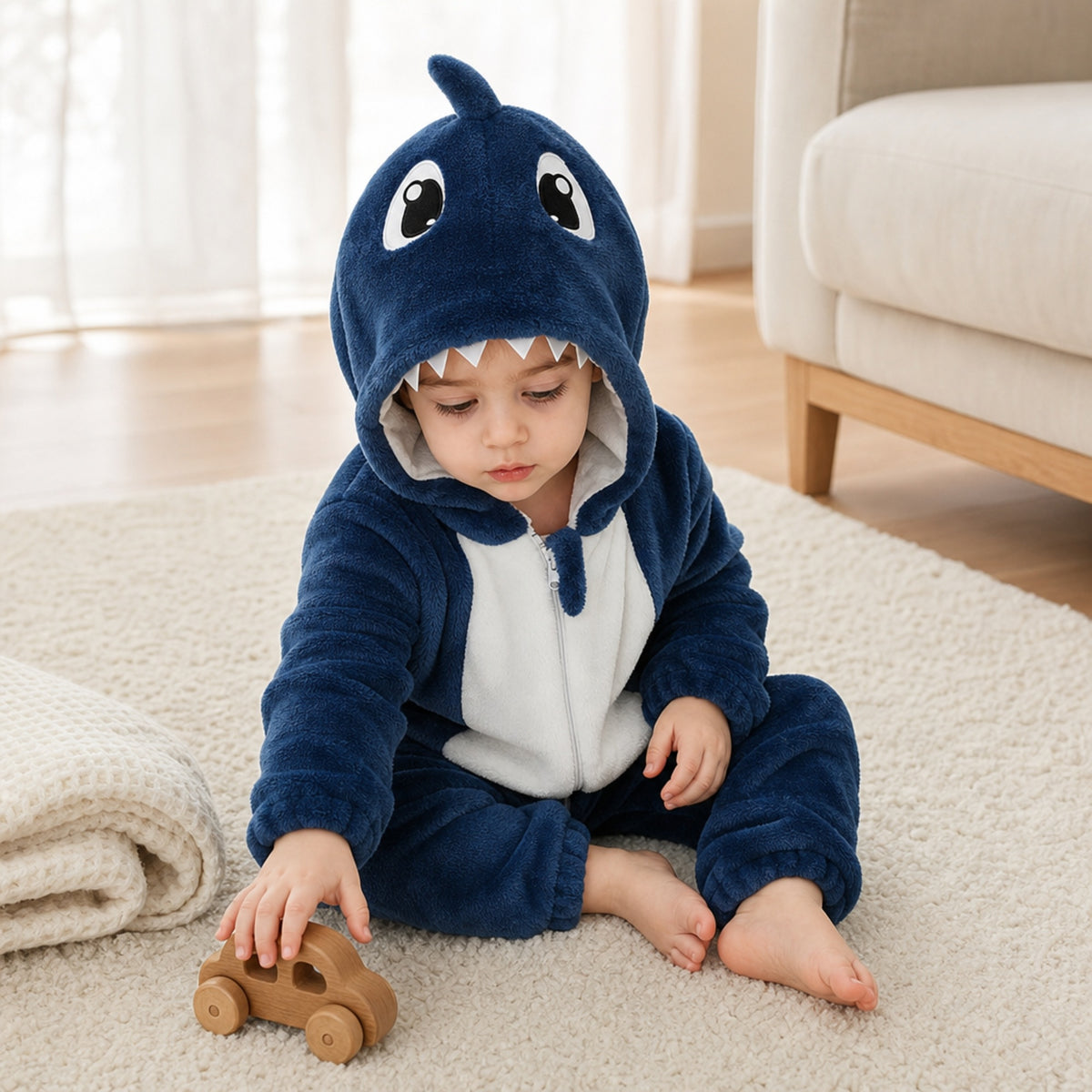 Cuddly Shark – Hooded Baby Costume Onesie